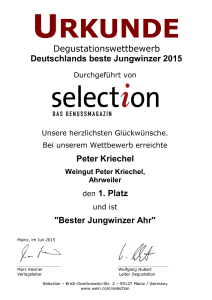 Selection bester Jungwinzer Ahr